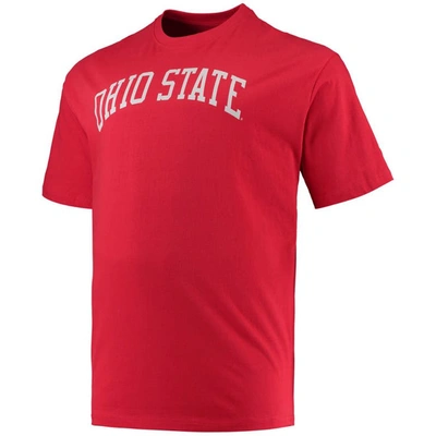 Shop Champion Scarlet Ohio State Buckeyes Big & Tall Arch Team Logo T-shirt