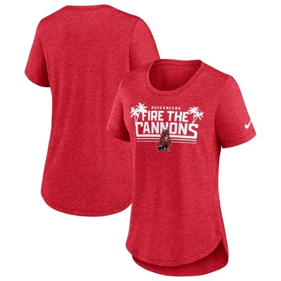 Shop Nike Heather Red Tampa Bay Buccaneers Local Fashion Tri-blend T-shirt