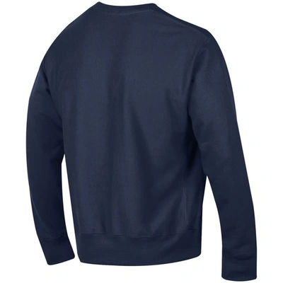 Shop Champion Navy Syracuse Orange Arch Reverse Weave Pullover Sweatshirt