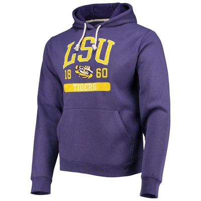 Shop League Collegiate Wear Purple Lsu Tigers Volume Up Essential Fleece Pullover Hoodie