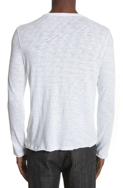 Shop Atm Anthony Thomas Melillo Destroyed Long Sleeve T-shirt In White