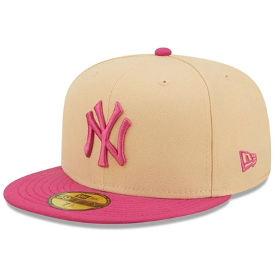 Shop New Era Orange/pink New York Yankees 1999 World Series Mango Passion 59fifty Fitted Hat