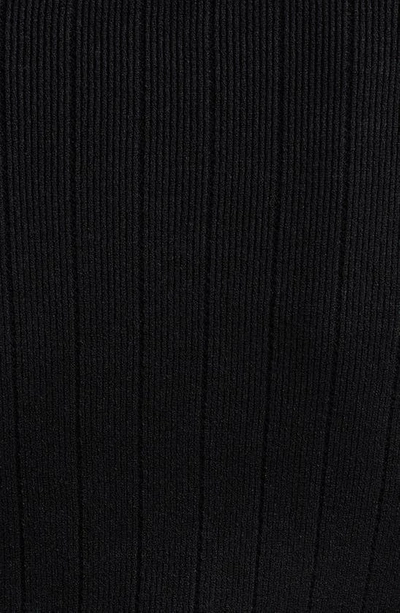 Shop Balmain V-neck Crop Pointelle Rib Cardigan In Black