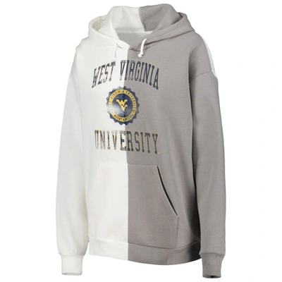 Shop Gameday Couture Gray/white West Virginia Mountaineers Split Pullover Hoodie