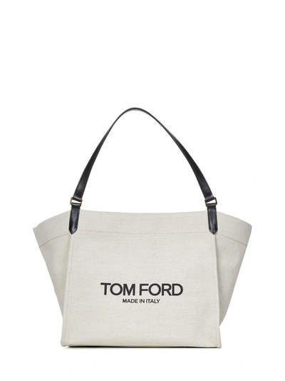 Shop Tom Ford Amalfi Medium Tote In Bianco