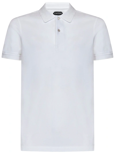Shop Tom Ford Polo Shirt In Bianco