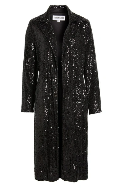 Shop Bb Dakota By Steve Madden Show Stopper Sequin Duster Jacket In Black