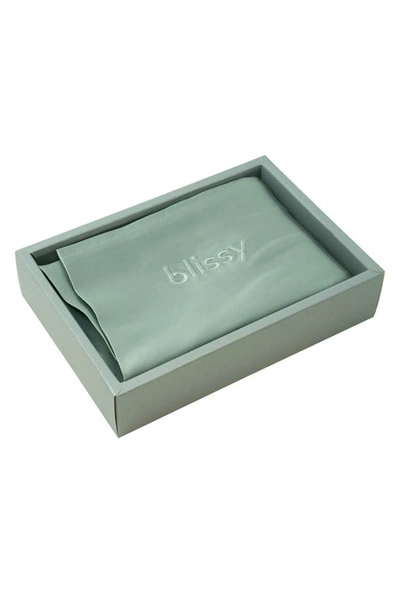 Blissy Mulberry Silk Pillowcase In Matcha