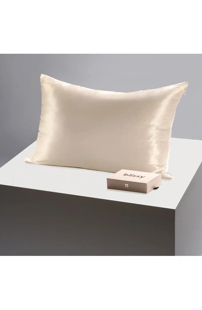 Shop Blissy Mulberry Silk Pillowcase In Champagne