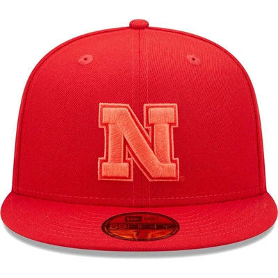 Shop New Era Scarlet Nebraska Huskers Bright Undervisor 59fifty Fitted Hat