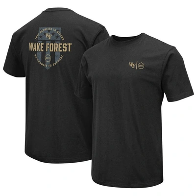 Shop Colosseum Black Wake Forest Demon Deacons Oht Military Appreciation T-shirt