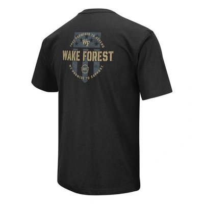 Shop Colosseum Black Wake Forest Demon Deacons Oht Military Appreciation T-shirt