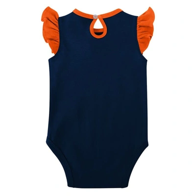 Shop Outerstuff Girls Newborn & Infant Orange/navy Denver Broncos Spread The Love 2-pack Bodysuit Set