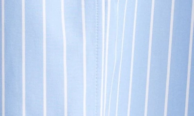 Shop Jil Sander Oversize Boxy Stripe Organic Cotton Poplin Tunic In 471-blue Sky