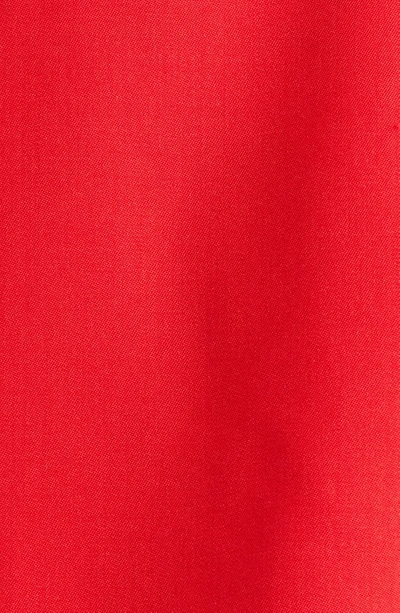 Shop Alexander Mcqueen Wool Crop Tuxedo Jacket In Lust Red