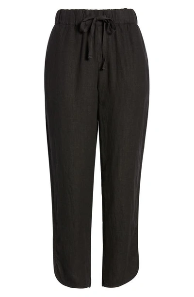 Shop Caslonr Caslon(r) Tulip Hem Linen Pants In Black