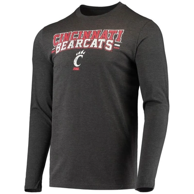 Shop Concepts Sport Red/heathered Charcoal Cincinnati Bearcats Meter Long Sleeve T-shirt & Pants Sleep Se