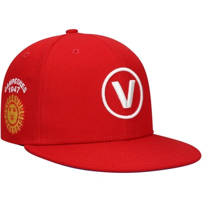 Shop Rings & Crwns Red Vargas Campeones Team Fitted Hat