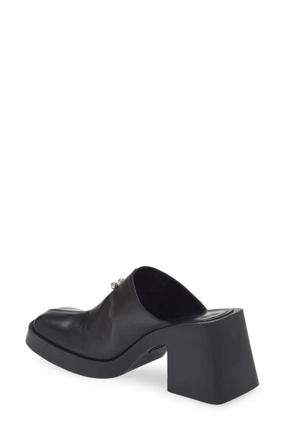 Shop Justine Clenquet Raya Ball Block Heel Faux Leather Mule In Black