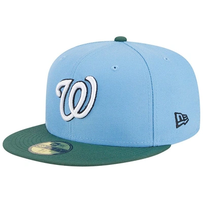 Shop New Era Sky Blue/cilantro Washington Nationals 2018 Mlb All-star Game 59fifty Fitted Hat In Light Blue