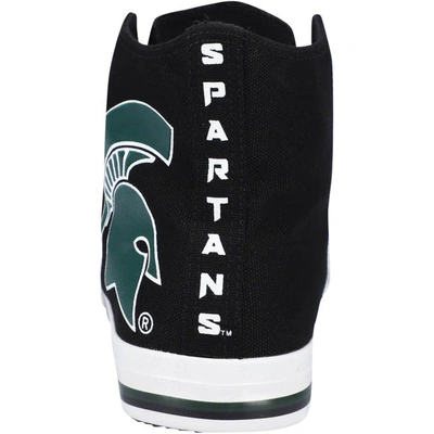 Shop Foco Michigan State Spartans Big Logo High Top Canvas Shoes In Black