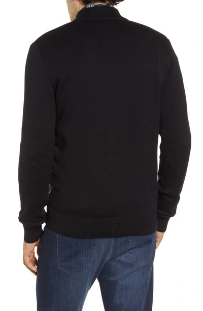 Barbour Carn Baffle Front Knit Jacket In Black