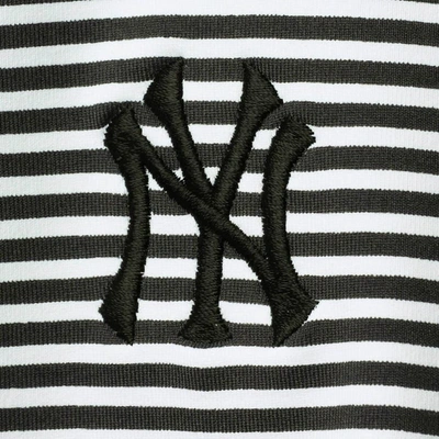 Shop Tommy Bahama Black New York Yankees Aubrey Stripe Block Islandzone Half-zip Jacket