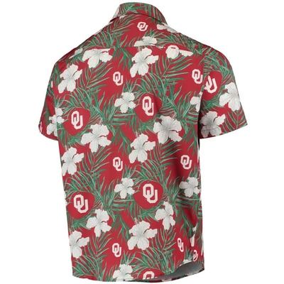 Shop Foco Crimson Oklahoma Sooners Floral Button-up Shirt