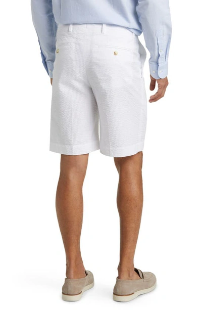 Berle Seersucker Shorts In White