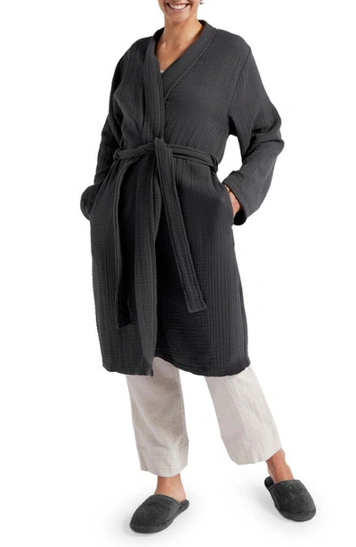 Shop Parachute Gender Inclusive Cloud Cotton Robe In Coal