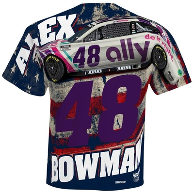 Shop Hendrick Motorsports Team Collection White Alex Bowman Ally Sublimated Patriotic Total Print T-shirt