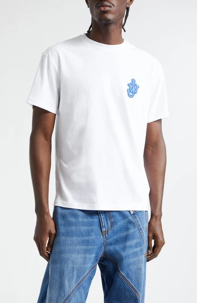 Shop Jw Anderson Anchor Logo Patch Cotton T-shirt In White