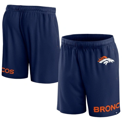 Shop Fanatics Branded Navy Denver Broncos Clincher Shorts