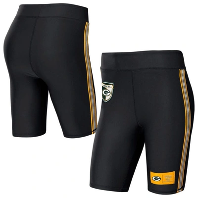 Shop Wear By Erin Andrews Black Green Bay Packers Biker Shorts