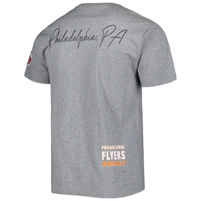 Shop Mitchell & Ness Heather Gray Philadelphia Flyers City Collection T-shirt