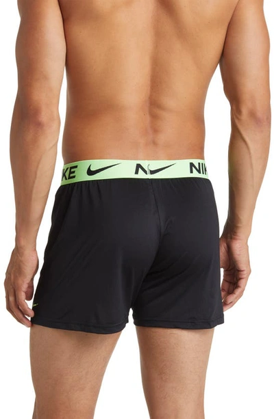 Shop Nike 3-pack Dri-fit Essential Micro Boxers In Black Multi Collage