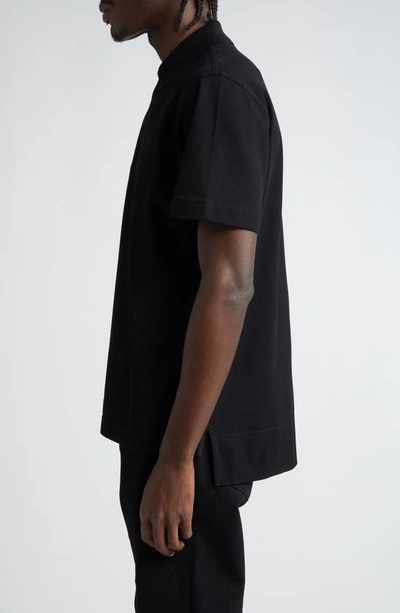 Givenchy Logo-embroidered Cotton Polo Shirt In Black