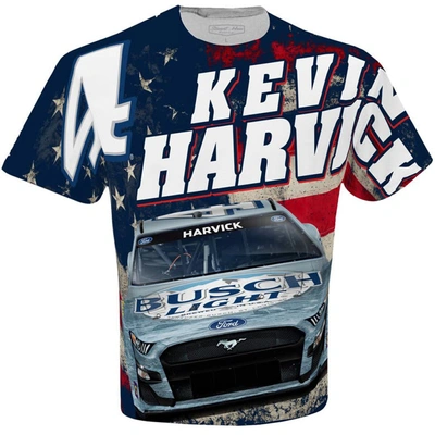 Shop Stewart-haas Racing Team Collection White Kevin Harvick Busch Light Sublimated Patriotic Total Print