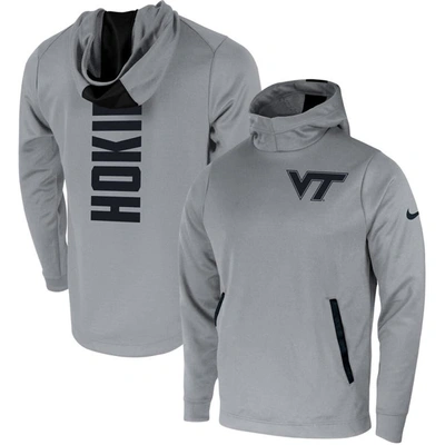 Shop Nike Gray Virginia Tech Hokies 2-hit Performance Pullover Hoodie