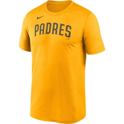 Shop Nike Gold San Diego Padres Wordmark Legend Performance Big & Tall T-shirt