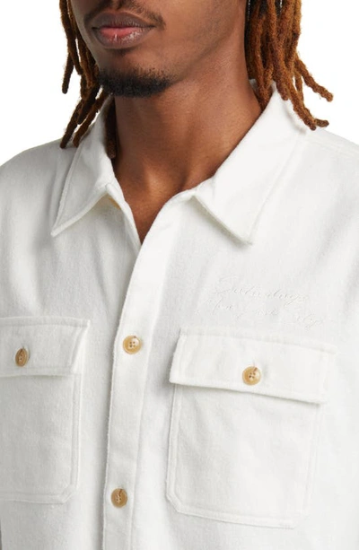 Shop Saturdays Surf Nyc Ryan Flannel Button-up Work Shirt In Ivory