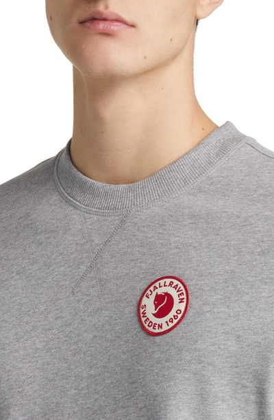 Shop Fjall Raven 1960 Logo Badge Sweatshirt In Grey-melange