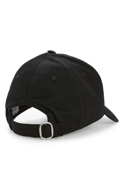 Shop Off-white Quotes Embroidered Cotton Drill Baseball Cap In Black White