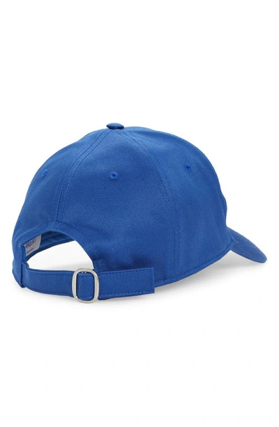 Shop Off-white Embroidered Logo Cotton Drill Baseball Cap In Nautical Blue