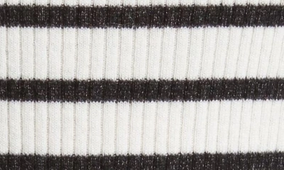 Shop Frame Stripe Boat Neck Wool, Cashmere & Silk Rib Sweater In Black/white Multi