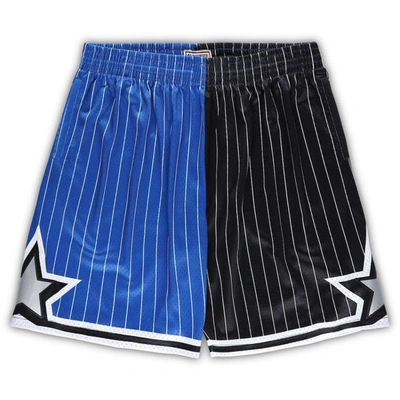 Shop Mitchell & Ness Blue/black Orlando Magic Big & Tall Hardwood Classics Split Swingman Shorts