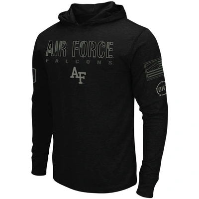 Shop Colosseum Black Air Force Falcons Oht Military Appreciation Hoodie Long Sleeve T-shirt