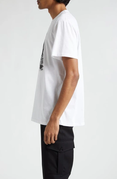 Shop Alexander Mcqueen Skull Graphic T-shirt In White / Black