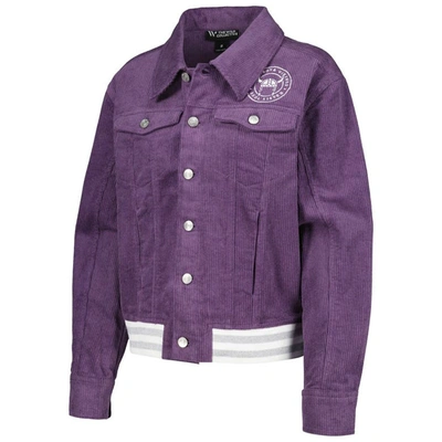 Shop The Wild Collective Purple Minnesota Vikings Corduroy Button-up Jacket