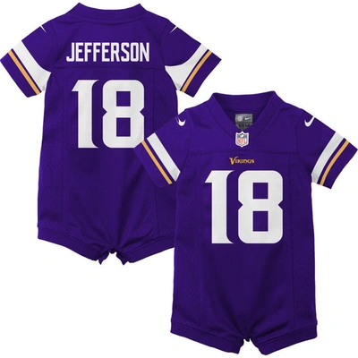 Shop Nike Newborn & Infant  Justin Jefferson Purple Minnesota Vikings Game Romper Jersey